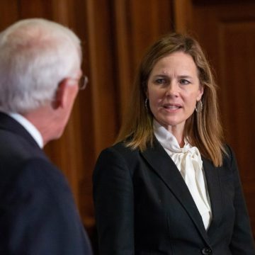 Protestors Covered in Fake Blood Harassed Amy Coney Barrett’s Home